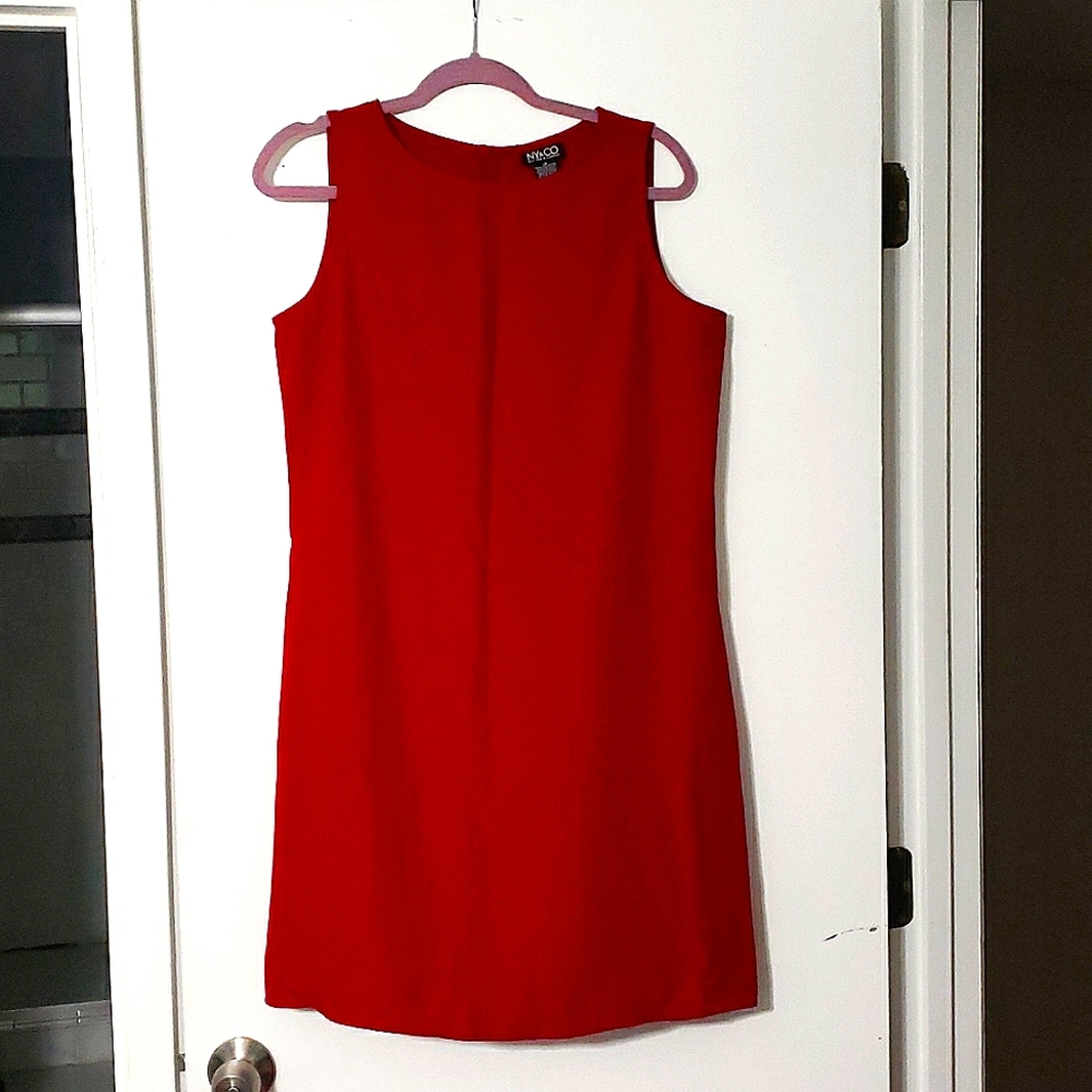 Deep red sheath dress, size 12